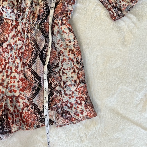 Lovers + Friends Revolve Lace Up Snake Python Romper Small - Picture 8 of 9